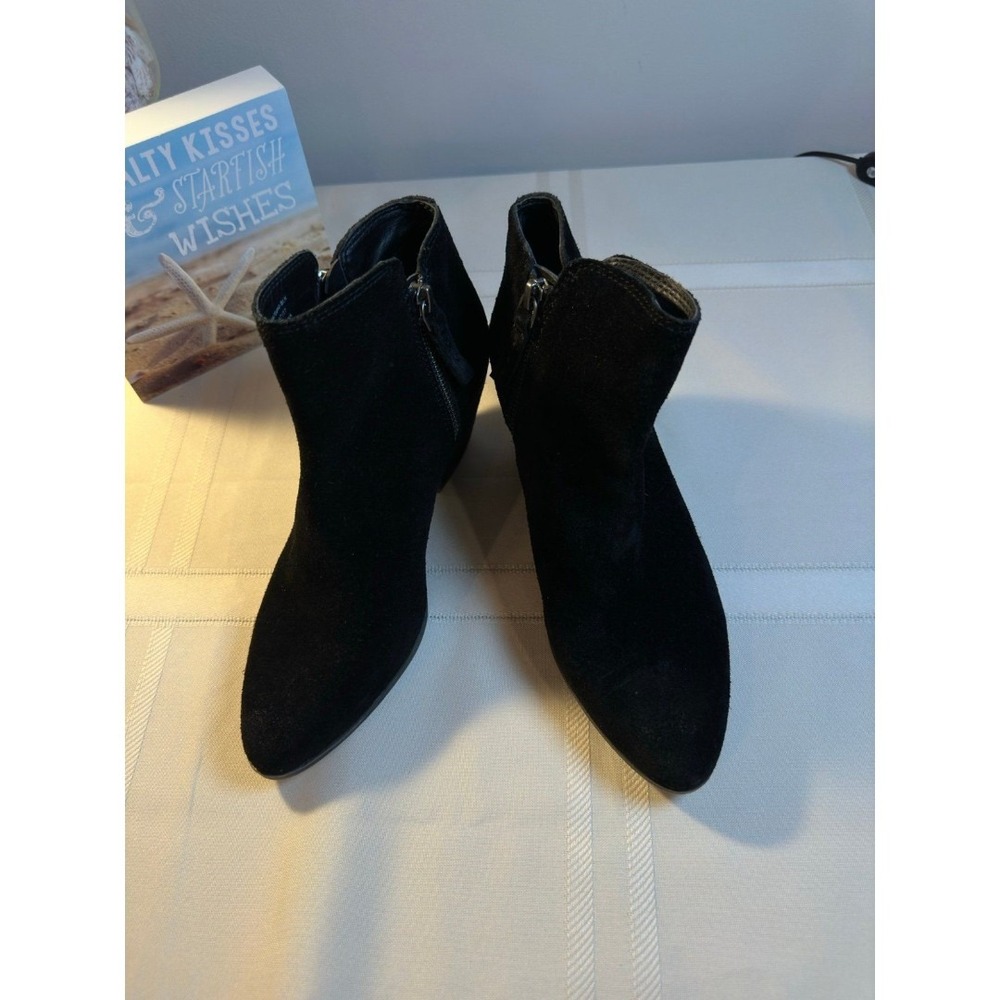 Frye Judy Black Suede Shoes Ankle Boots Booties Size 7